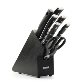 Messerblock CLASSIC IKON Esche | schwarz mit 5 Messern | 1 Wetzstahl | 1 Schere Produktbild