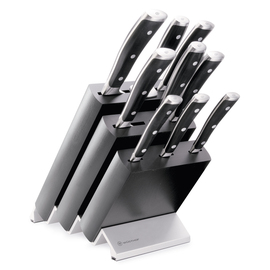 Messerblock CLASSIC IKON Esche | schwarz mit 7 Messern | 1 Gabel | 1 Wetzstahl Produktbild