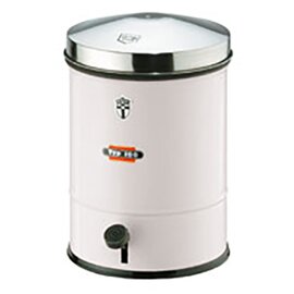 Abfallbehälter SERIE 100 14,5 ltr Stahlblech weiß mit Fußpedal Ø 280 mm  H 400 mm Produktbild