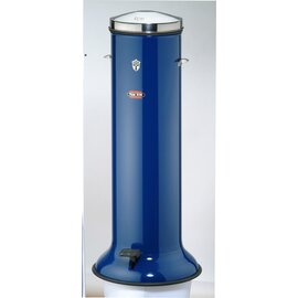 Abfallbehälter SERIE 300 24 ltr Stahlblech blau mit Fußpedal Ø 230 mm  H 900 mm Produktbild
