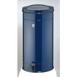 Abfallbehälter SERIE 500 60 ltr Stahlblech saphirblau mit Fußpedal Ø 340 mm  H 670 mm Produktbild