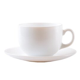 Tassenset DIWALI WHITE 220 ml Hartglas mit Untertasse Produktbild