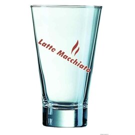 Latte Macchiato Glas Shetland 35 cl transparent mit Schriftzug Produktbild