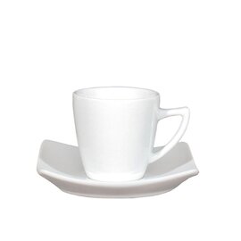 RESTPOSTEN | Tassenset 75 ml mit Untertasse TOKIO Porzellan weiß Produktbild