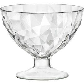Eisschale | Dessertschale DIAMOND 220 ml Glas transparent mit Relief  Ø 102 mm  H 86 mm Produktbild