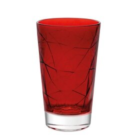 Longdrinkglas DOLOMITI 42 cl rot mit Relief Produktbild