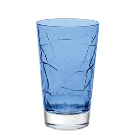 Longdrinkglas DOLOMITI 42 cl blau mit Relief Produktbild