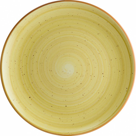 Teller flach AURA AMBER Gourmet Porzellan gelb Ø 170 mm Produktbild