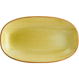 Platte AURA AMBER Gourmet Porzellan gelb oval | 335 mm x 195 mm Produktbild