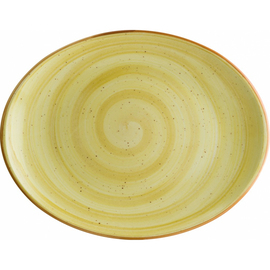 Platte AURA AMBER Moove Porzellan gelb oval | 310 mm x 240 mm Produktbild