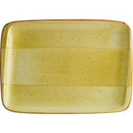 Platte AURA AMBER Moove Porzellan gelb rechteckig | 360 mm x 254 mm Produktbild