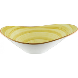 Schale AURA AMBER Stream 750 ml Premium Porcelain gelb oval | 280 mm x 188 mm H 85 mm Produktbild