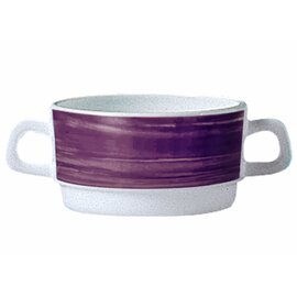 Suppentasse RESTAURANT BRUSH PURPLE 320 ml Hartglas breiter Farbrand  Ø 105 mm  H 54 mm Produktbild