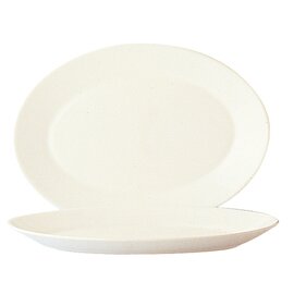 Platte oval INTENSITY UNI | Hartglas cremeweiß | oval 290 mm  x 215 mm Produktbild