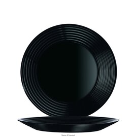 Teller flach HARENA | Hartglas schwarz  Ø 250 mm Produktbild