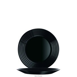 Teller flach HARENA | Hartglas schwarz  Ø 190 mm Produktbild