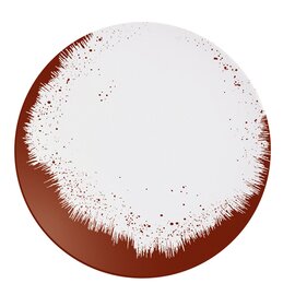 Teller HOLI FEU Porzellan weiß rot  Ø 215 mm Produktbild