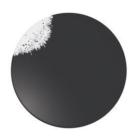 Teller HOLI CARBONE Porzellan schwarz weiß  Ø 160 mm Produktbild