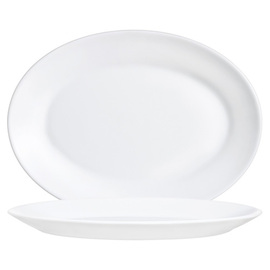 Platte RESTAURANT WHITE | Hartglas weiß | oval 295 mm x 209 mm Produktbild