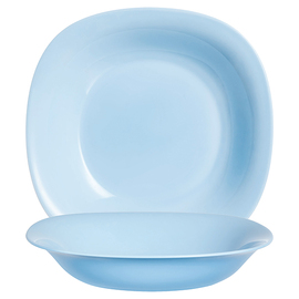 Teller tief CARINE | Hartglas hellblau | quadratisch 212 mm Produktbild