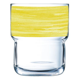 Stapelbecher BRUSH LOG FB27 27 cl gelb breiter Farbrand Produktbild