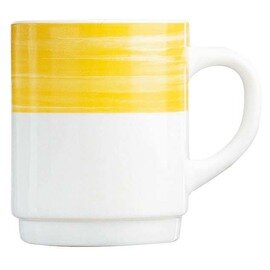 Kaffeebecher BRUSH YELLOW 25 cl Hartglas Produktbild