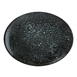 Platte ENVISIO COSMOS BLACK Moove oval Porzellan 310 mm x 240 mm Produktbild