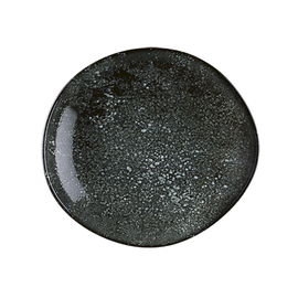 Teller tief ENVISIO COSMOS BLACK Porzellan schwarz oval asymmetrisch | 260 mm x 240 mm Produktbild