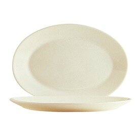 Restposten | Platte, oval, Gastronomie elfenbein uni, 290 x 215 mm, Höhe 25 mm, Gewicht 585 g Produktbild
