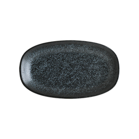 Platte ENVISIO VESPER Gourmet Porzellan schwarz matt oval | 150 mm x 86 mm Produktbild