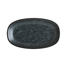 Platte ENVISIO VESPER Gourmet Porzellan schwarz matt oval | 240 mm x 170 mm Produktbild