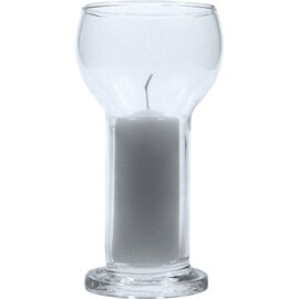 Schwimmkerzenhalter Lucilla transparent 1-flammig mit weißer Kerze Glas  Ø 88 mm  H 164 mm Produktbild