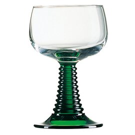 Arcoroc 250 ml Römerglas Römer Glas Kristallglas Weinglas Kelch mit grünem Fuß . 