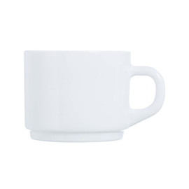 Kaffeetasse CYLINDRIQUE WHITE Hartglas 220 ml | stapelbar Produktbild