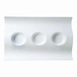 Servierplatte, Serie "Random", Porzellan, weiß, 320 x 210 x H 31 mm, Gewicht: 1006 g Produktbild