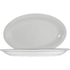 Platte ROMA Porzellan weiß oval | 365 mm  x 230 mm Produktbild