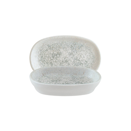 Schale HYGGE LUNAR OCEAN BLUE 60 ml Premium Porcelain weiß oval | 100 mm x 65 mm H 22 mm Produktbild