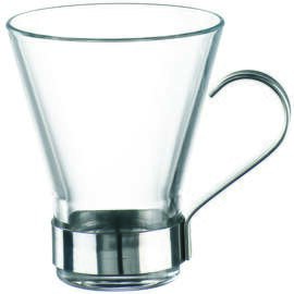 Obertasse YPSILON 110 ml Glas mit Metallhalter  H 80 mm Produktbild