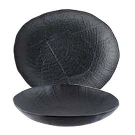 Teller tief SHADE Porzellan schwarz oval | 265 mm x 230 mm Produktbild