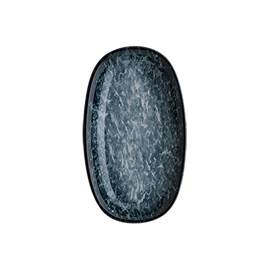 Platte ENVISIO SEPIA Porzellan schwarz oval | 190 mm x 110 mm Produktbild