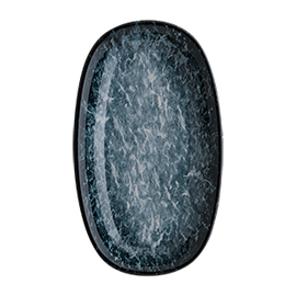 Platte ENVISIO SEPIA Porzellan schwarz oval | 240 mm x 140 mm Produktbild