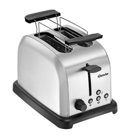 Toaster TBRB20 Edelstahl | 2-schlitzig inkl. 1 Brötchenaufsatz Produktbild