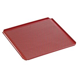 RESTPOSTEN | Lochblech 2/3 GN gelocht Aluminium 1,5 mm Silikon rot  L 354 mm  B 325 mm  H 10 mm Produktbild