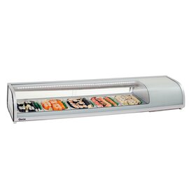 Kühlaufsatz Sushi Bar 5 x 1/2 GN silberfarben 230 Volt | 1 Zwischensteg Produktbild