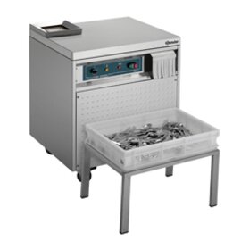 Besteckpoliermaschine Edelstahl bis 80°C beheizbar HACCP-geeignet | Besteckteile/h ca. 6000 Teile/h | 230 Volt 900 Watt Produktbild