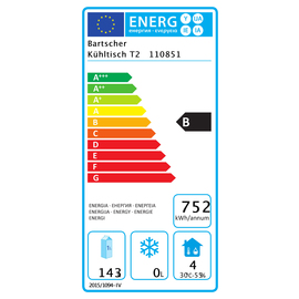 Kühltisch T2 350 Watt 143 ltr | 2 Flügeltüren Produktbild 1 L