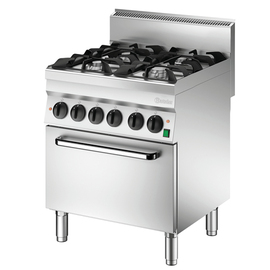 Gasherd Standgerät mit Backofen | 4 Kochstellen | 700 mm x 650 mm H 870 mm Produktbild