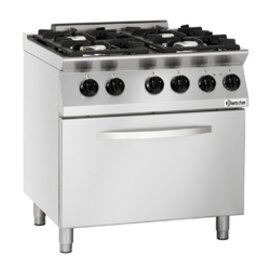 4 Flammen Gasherd MFG 7340 Gastronorm 400 Volt 19 kW (Gas) 6 kW (Elektrobackofen) | Backofen Produktbild