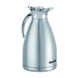 Isolierkanne 1,5L-VST | 1,5 ltr Edelstahl silberfarben Klappdeckel H 260 mm Produktbild