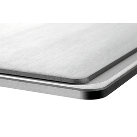 Bratplatte 900-G, Gusseisen, glatt, 390 x 390 x H 19 mm, mit Saftrille Produktbild 1 S